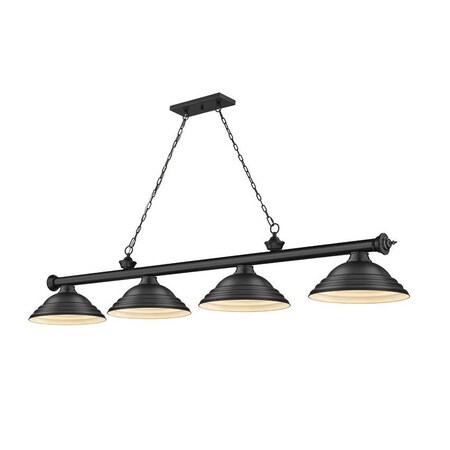 Z-Lite Cordon 4 Light Billiard, Matte Black 2306-4MB-SMB